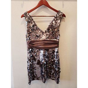 Forever 21 Silver Sequin Mini Dress